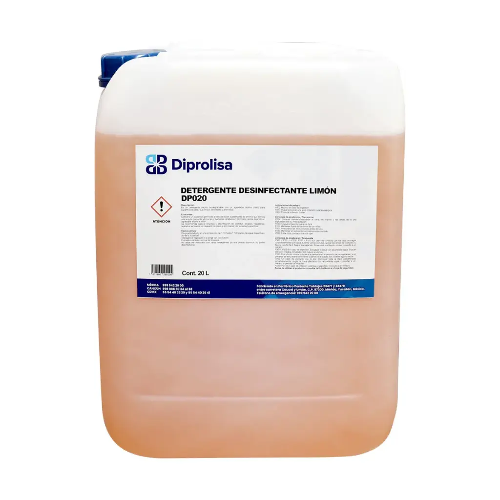 DETERGENTE DESINFECTANTE LIMON  PORRON 20 LTS