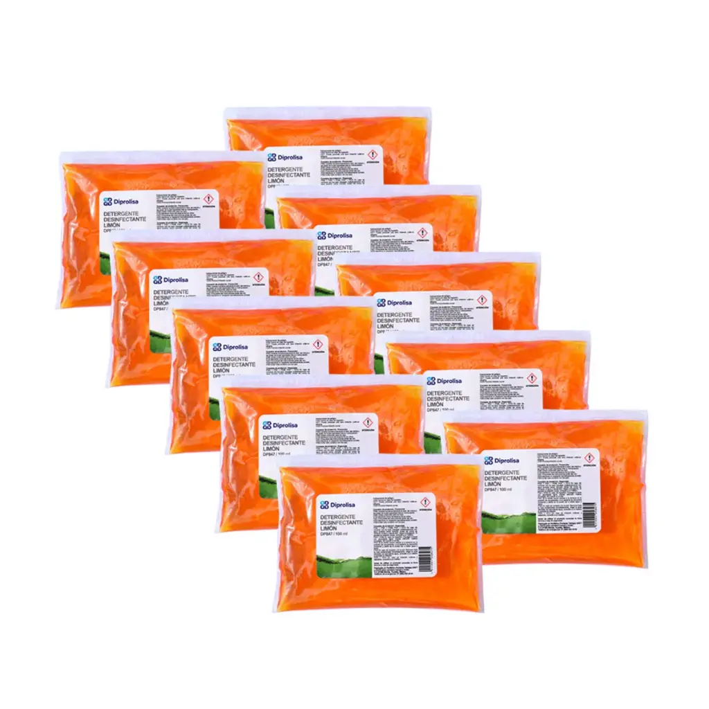 DETERGENTE DESINFECTANTE LIMON 100 ML BOLSA CON 10