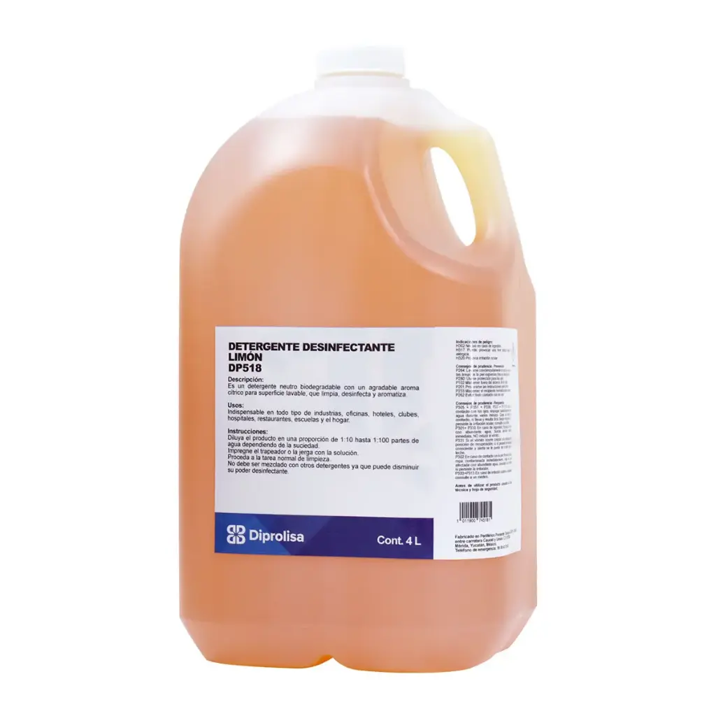 DETERGENTE DESINFECTANTE LIMON  BOTE 4 LTS