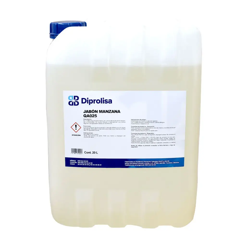 JABON PARA MANOS MANZANA  PORRON 20 LTS