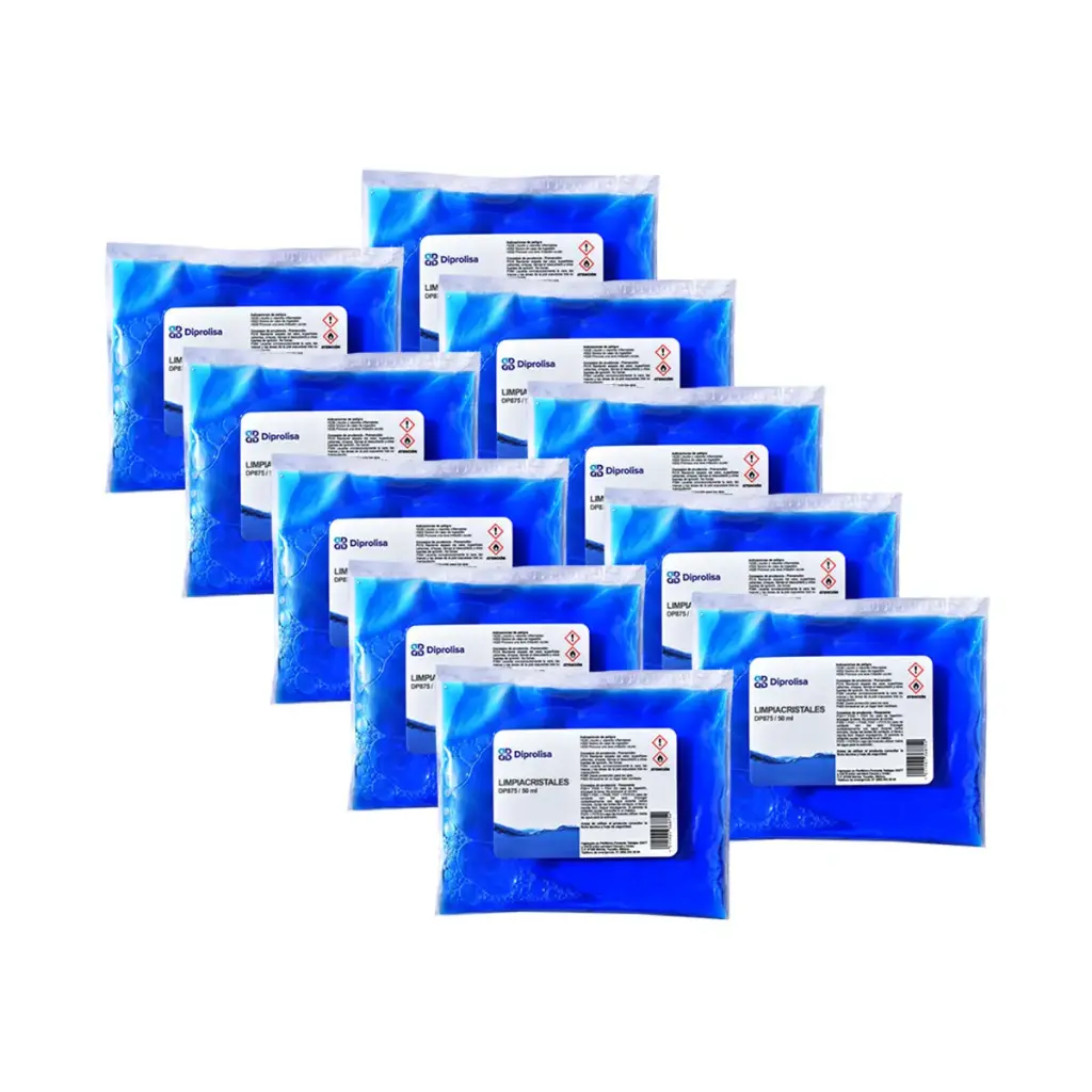 LIMPIACRISTALES 50 ml  BOLSA CON 10 PZAS